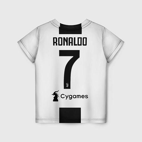 Детская футболка FC Juventus: Ronaldo Home 18-19 / 3D-принт – фото 2