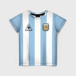 Футболка детская Марадона Аргентина ретро, цвет: 3D-принт