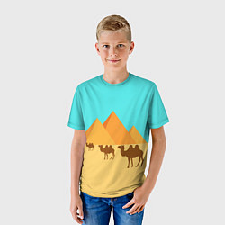 Футболка детская Пирамиды Египта, цвет: 3D-принт — фото 2