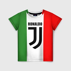 Футболка детская Ronaldo Juve Italy, цвет: 3D-принт