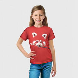 Футболка детская Красная панда с кисточкой, цвет: 3D-принт — фото 2