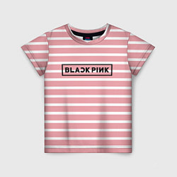 Футболка детская Black Pink: Striped Geometry, цвет: 3D-принт