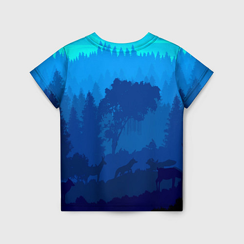 Детская футболка Fortnite: Blue Forest / 3D-принт – фото 2