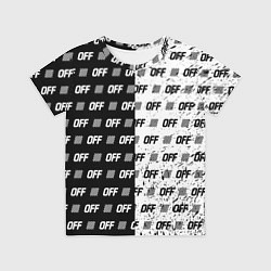 Футболка детская Off-White: Black & White, цвет: 3D-принт
