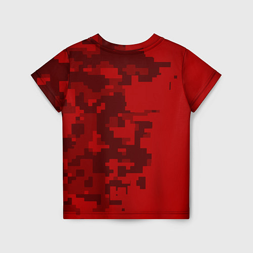 Детская футболка ROBLOX: Red Camo / 3D-принт – фото 2