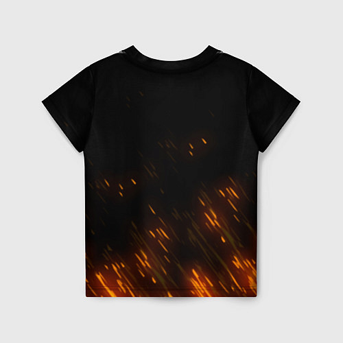 Детская футболка Apex Legends: Orange Flame / 3D-принт – фото 2