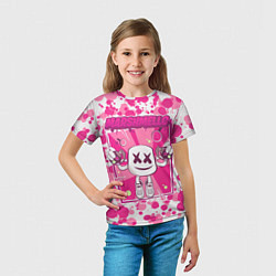 Футболка детская Marshmello: Pink Fashion, цвет: 3D-принт — фото 2