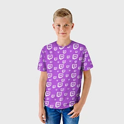 Футболка детская Twitch: Violet Pattern, цвет: 3D-принт — фото 2