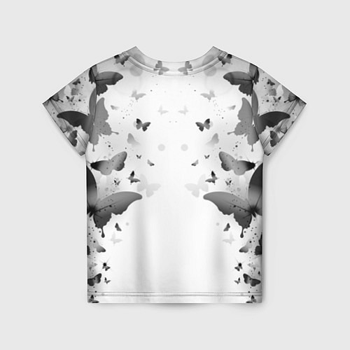Детская футболка BTS: Grey Butterflies / 3D-принт – фото 2