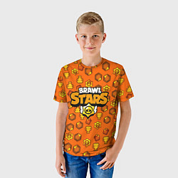 Футболка детская Brawl Stars: Orange Team, цвет: 3D-принт — фото 2