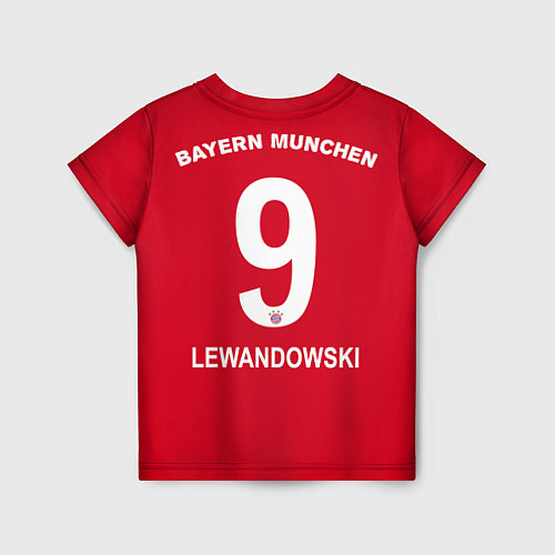 Детская футболка FC Bayern: Lewandowski Home 19-20 / 3D-принт – фото 2