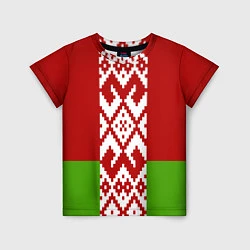 Футболка детская Беларусь флаг, цвет: 3D-принт