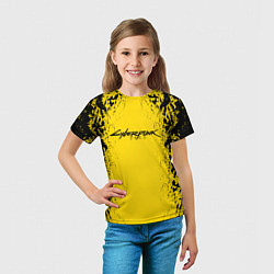 Футболка детская Cyberpunk 2077 Samurai logo, цвет: 3D-принт — фото 2