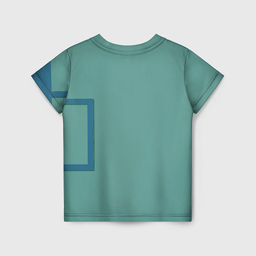 Детская футболка Billie Eilish: Turquoise Hair / 3D-принт – фото 2