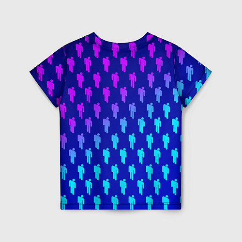 Детская футболка Billie Eilish: Violet Pattern / 3D-принт – фото 2