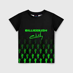 Футболка детская Billie Eilish: Green & Black Autograph, цвет: 3D-принт