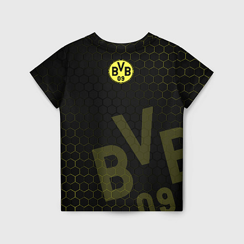 Детская футболка Боруссия Дортмунд honeycomb / 3D-принт – фото 2