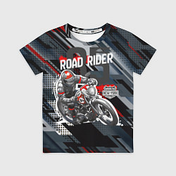 Футболка детская Road rider мотоциклист, цвет: 3D-принт