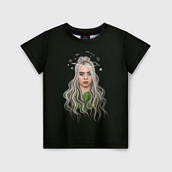 Футболка детская Billie Eilish Black Art, цвет: 3D-принт