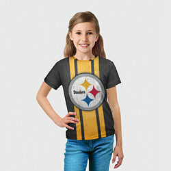 Футболка детская Pittsburgh Steelers, цвет: 3D-принт — фото 2