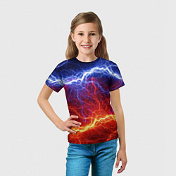 Футболка детская Лёд и огонь, цвет: 3D-принт — фото 2