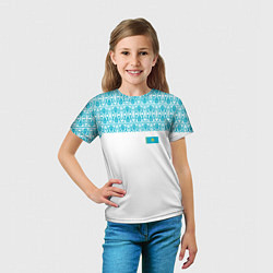 Футболка детская Казахстан Форма, цвет: 3D-принт — фото 2