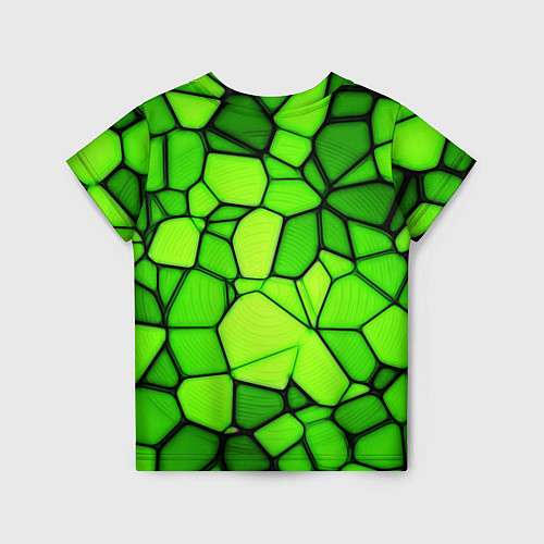 Детская футболка Зеленая мозаика / 3D-принт – фото 2