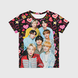 Футболка детская I Love BTS, цвет: 3D-принт