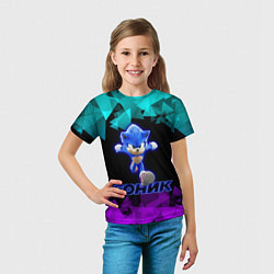 Футболка детская СОНИК, цвет: 3D-принт — фото 2