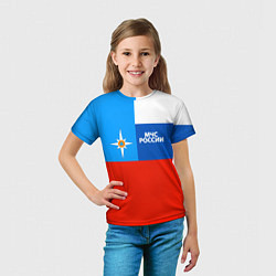 Футболка детская Флаг МЧС России, цвет: 3D-принт — фото 2