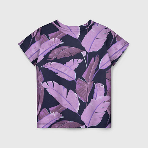 Детская футболка Tropical leaves 4 purple / 3D-принт – фото 2