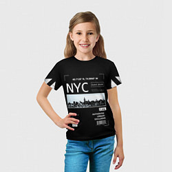 Футболка детская Off-White: NYC, цвет: 3D-принт — фото 2