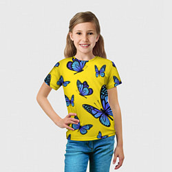 Футболка детская БАБОЧКИ, цвет: 3D-принт — фото 2