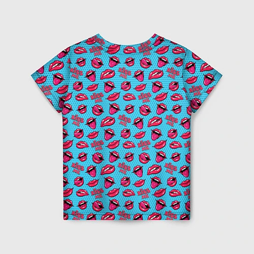 Детская футболка Губы Поп-арт / 3D-принт – фото 2