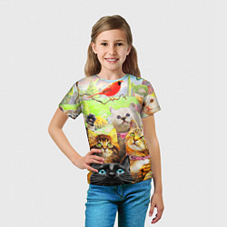 Футболка детская КОТЫ, цвет: 3D-принт — фото 2