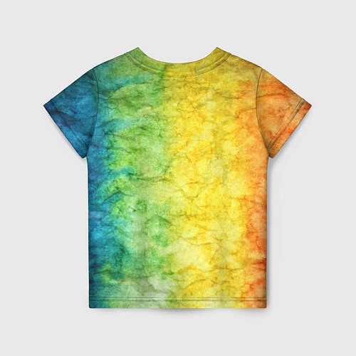 Детская футболка Разноцветный акварель градиент / 3D-принт – фото 2