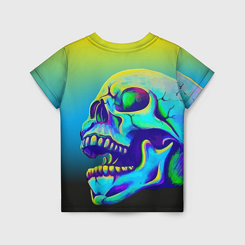 Детская футболка Neon skull / 3D-принт – фото 2