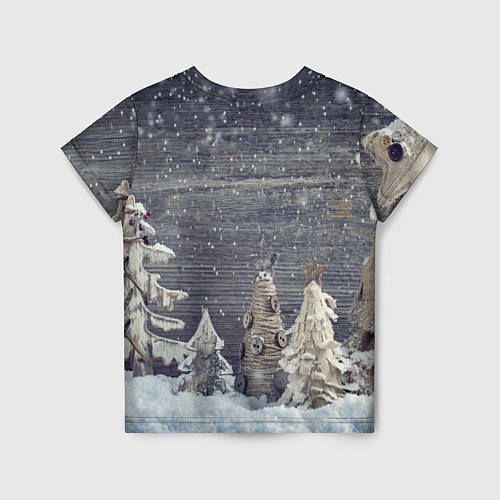 Детская футболка Снеговик, Новогодняя / 3D-принт – фото 2