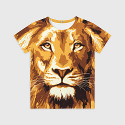 Футболка детская Взгляд льва, цвет: 3D-принт