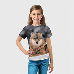 Футболка детская Wolf Волк, цвет: 3D-принт — фото 2