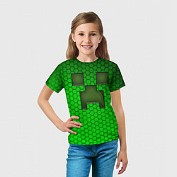 Футболка детская Крипер из игры Minecraft, цвет: 3D-принт — фото 2