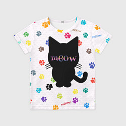 Футболка детская Meow, цвет: 3D-принт