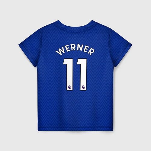 Детская футболка Челси форма Werner 20-21 / 3D-принт – фото 2