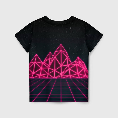 Детская футболка Неоновые Горы / 3D-принт – фото 2