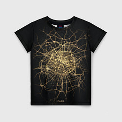 Детская футболка Ночная карта Парижа