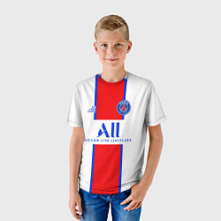 Футболка детская PSG, выездная сезон 2021, цвет: 3D-принт — фото 2