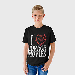 Футболка детская I Love Horror Movies, цвет: 3D-принт — фото 2