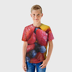 Футболка детская Фругтово-ягодное изобилие, цвет: 3D-принт — фото 2