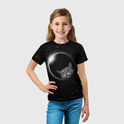Футболка детская Кот в Космосе, цвет: 3D-принт — фото 2