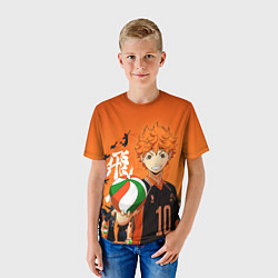 Футболка детская ВОЛЕЙБОЛ!! HAIKYUU!!, цвет: 3D-принт — фото 2